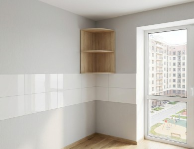 Корпус &laquo;Верхний кухонный шкаф-терминал открытый закругленный&raquo;