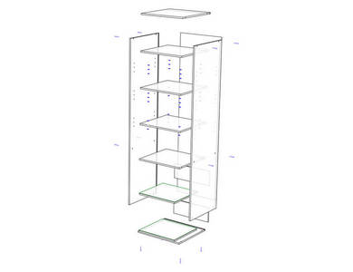 Стойка с 2 ящиками Н2040