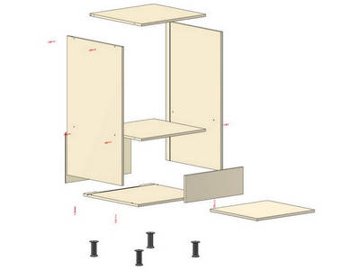 Стойка под духовой шкаф с 1 ящиком Н960