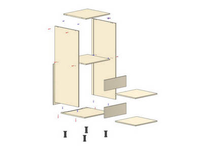 Стойка под духовой шкаф с 2 ящиками Н1320