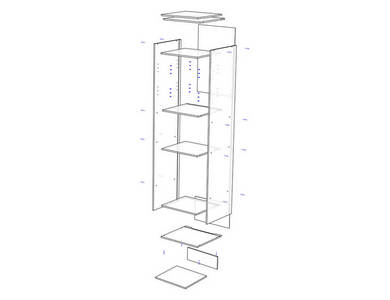 Стойка под духовой шкаф и СВЧ с 1 ящиком Н2260