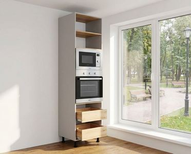 Стойка под духовой шкаф и СВЧ с 2 ящиками Н2300