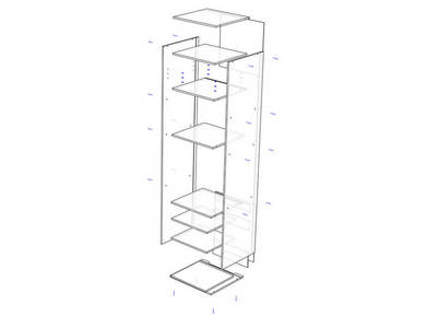 Стойка под духовой шкаф и СВЧ с 3 ящиками Н2300