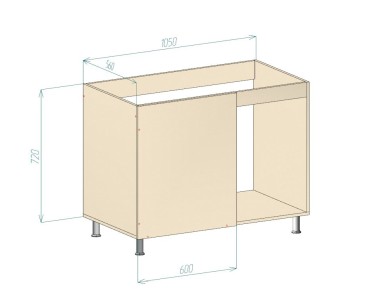 Корпус &laquo;Нижняя тумба угловая под мойку&raquo;