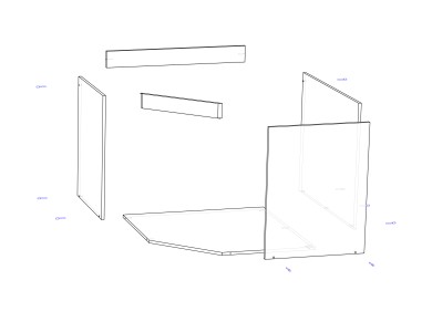 Корпус &laquo;Нижняя тумба угловая 900х900 под мойку&raquo;