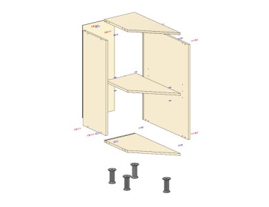 Корпус &laquo;Нижняя тумба-терминал открытая скошенная&raquo;
