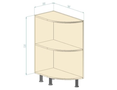 Корпус &laquo;Нижняя тумба-терминал открытая закругленная&raquo;
