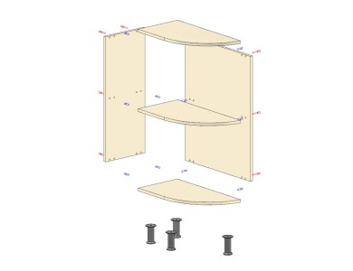 Корпус &laquo;Нижняя тумба-терминал открытая закругленная&raquo;
